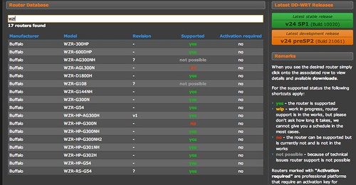 DD-WRT support database