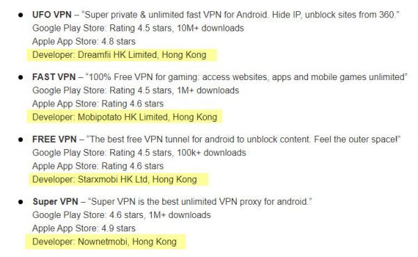 VPNMentor做的VPN公司背景調查